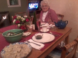 Mom, the food and the TV!