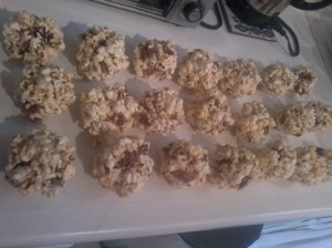 Twenty-one in all, they're about three inches in diameter.